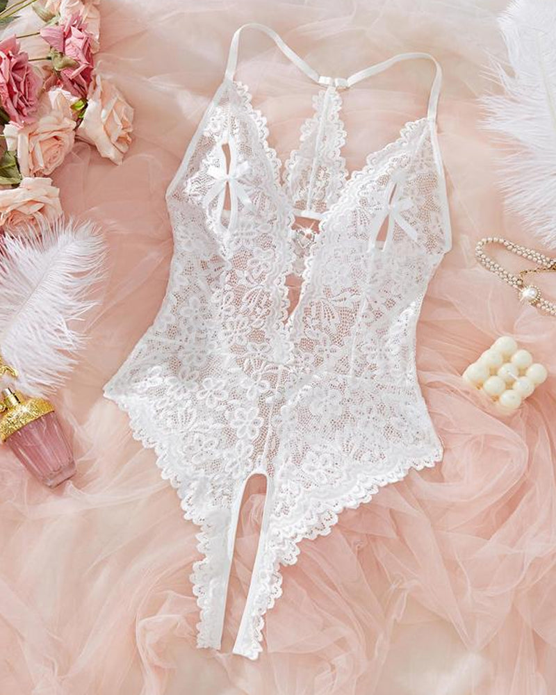 Women's Sexy Lace Bodysuit Pajamas - Intima Alure